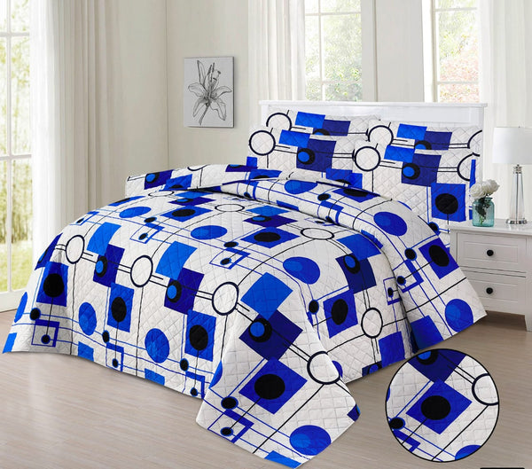 Regal Comfort: 6-Piece Quilted Micro Cotton King Comforter Set