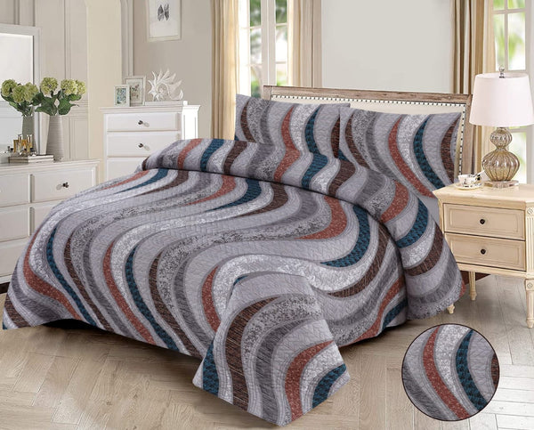 Pastel Haven 3-Piece Printed Bedspread